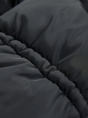 Black Shower Resistant Faux Fur Trim Padded Coat (3-16yrs) - Image 5 of 6