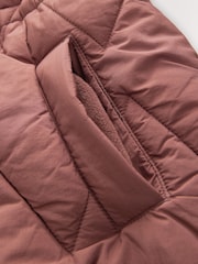 Rust Red Shower Resistant Diamond Quilted Padded Coat (3-16yrs) - Image 12 of 12