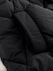 Black Shower Resistant Diamond Quilted Padded Coat (3-16yrs) - Image 12 of 12