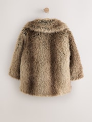 Brown Faux Fur Coat (3-16yrs) - Image 2 of 5
