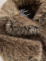 Brown Faux Fur Coat (3-16yrs) - Image 4 of 5