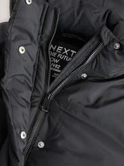 Black Shower Resistant Skirted Duvet Coat (3-16yrs) - Image 10 of 11