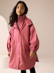 أحمر توتي - Waterproof Raspberry Trench Coat (3-16yrs) - صورة 1 من 4