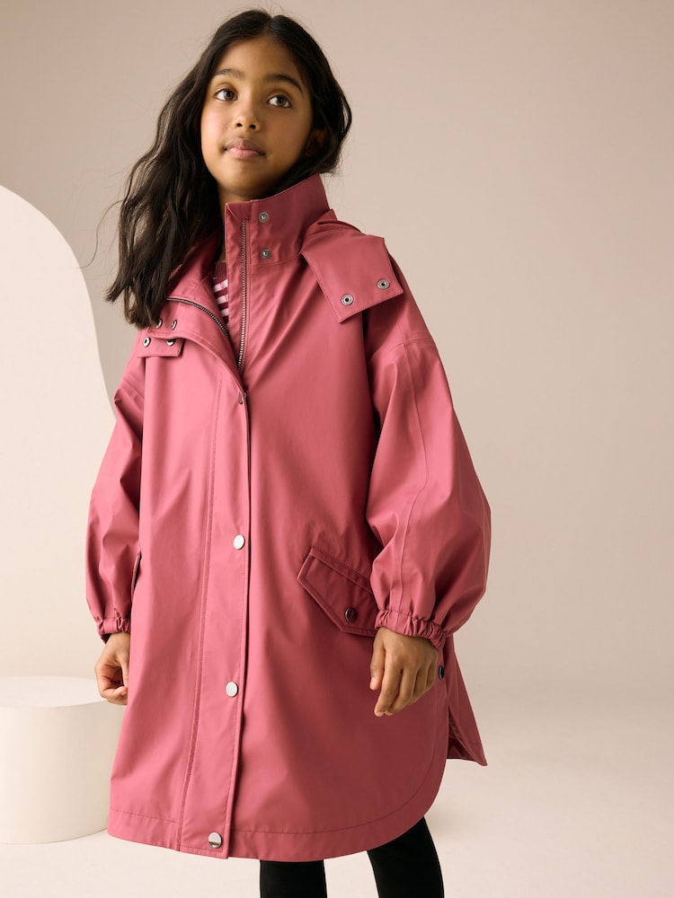 أحمر توتي - Waterproof Raspberry Trench Coat (3-16yrs) - صورة 1 من 4 أحمر توتي - Waterproof Raspberry Trench Coat (3-16yrs) - صورة 1 من 4