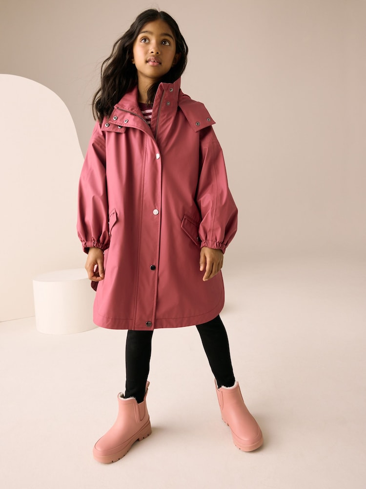 أحمر توتي - Waterproof Raspberry Trench Coat (3-16yrs) - صورة 2 من 4 أحمر توتي - Waterproof Raspberry Trench Coat (3-16yrs) - صورة 2 من 4