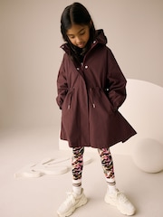 Burgunderrot - Wasserfeste Regenjacke mit Rock (3–16J.) - Bild 2 von 9