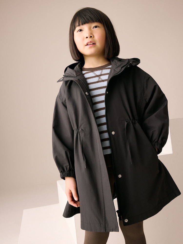 Black Waterproof Skirted Cagoule Jacket (3-16yrs) - Image 1 of 9