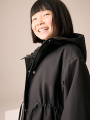 Black Waterproof Skirted Cagoule Jacket (3-16yrs) - Image 3 of 9
