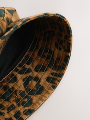 Leopard Print 100% Cotton Bucket Hat Scarf - Image 6 of 6