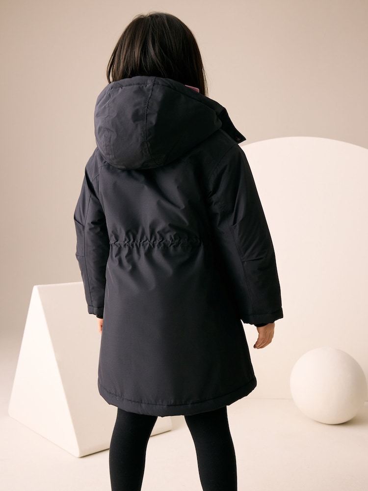 Black - Waterproof Padded Coat (3-16yrs) - Image 2 of 10 Black - Waterproof Padded Coat (3-16yrs) - Image 2 of 10