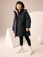 Black - Waterproof Padded Coat (3-16yrs) - Image 3 of 10