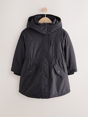 Black - Waterproof Padded Coat (3-16yrs) - Image 5 of 10