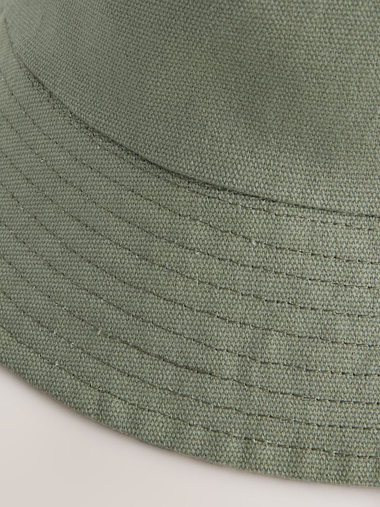 Khaki Green Camo Reversible Bucket Hat - Image 8 of 8