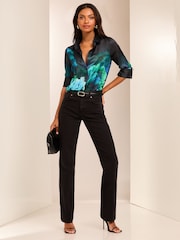 Синий - Футболка Lipsy Satin Printed - Image 2 of 4