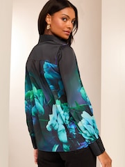 Синий - Футболка Lipsy Satin Printed - Image 4 of 4