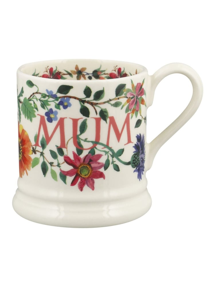 Emma Bridgewater Cream Garden Flowers Mum 1/2 Pint Mug - Image 1 of 4