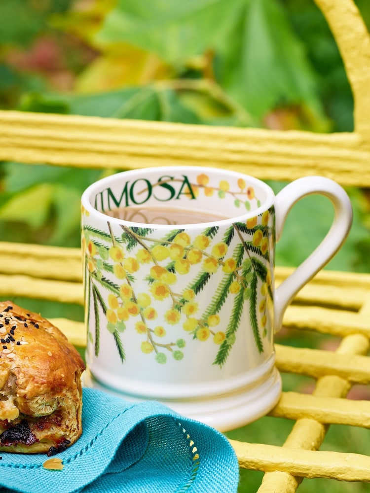 Emma Bridgewater Cream Mimosa 1/2 Pint Mug - Image 1 of 5