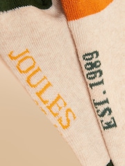Joules Kids' Volley Khaki/Cream Pack of Two Tennis Socks - Image 3 of 3