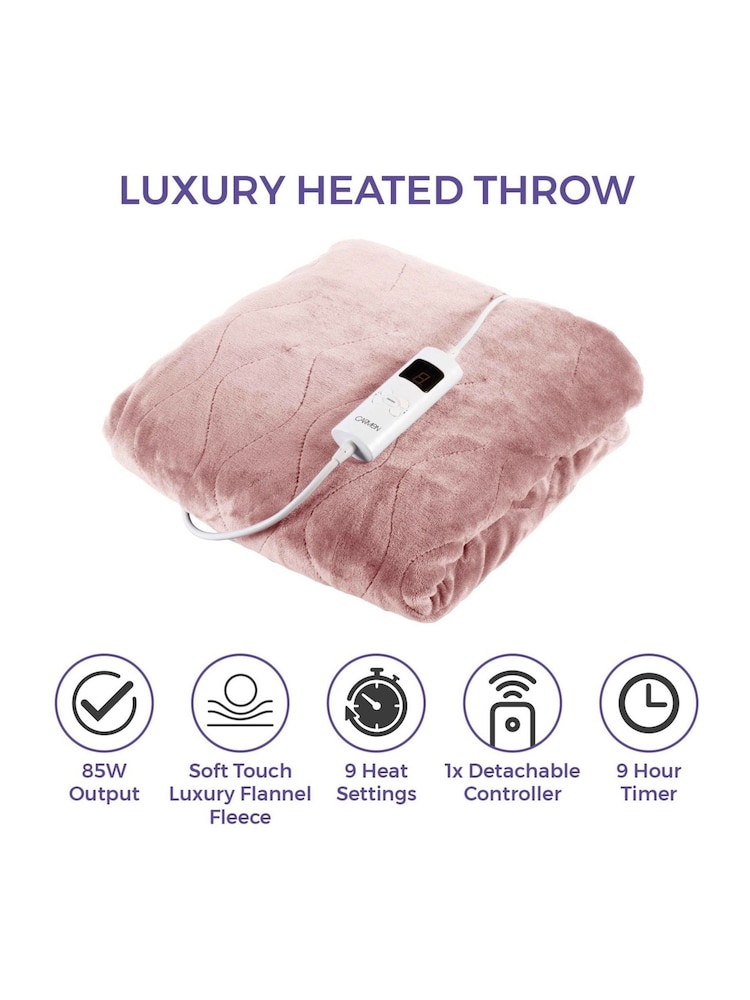 Carmen Pink Core Fleece Luxury Electric Heated Flow and Over B 9 Heat Settings - Image 2 of 8