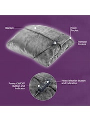 Carmen Grey Core Fleece Luxury Electric Heated Flow and Over B 9 Heat Settings - Image 8 of 8
