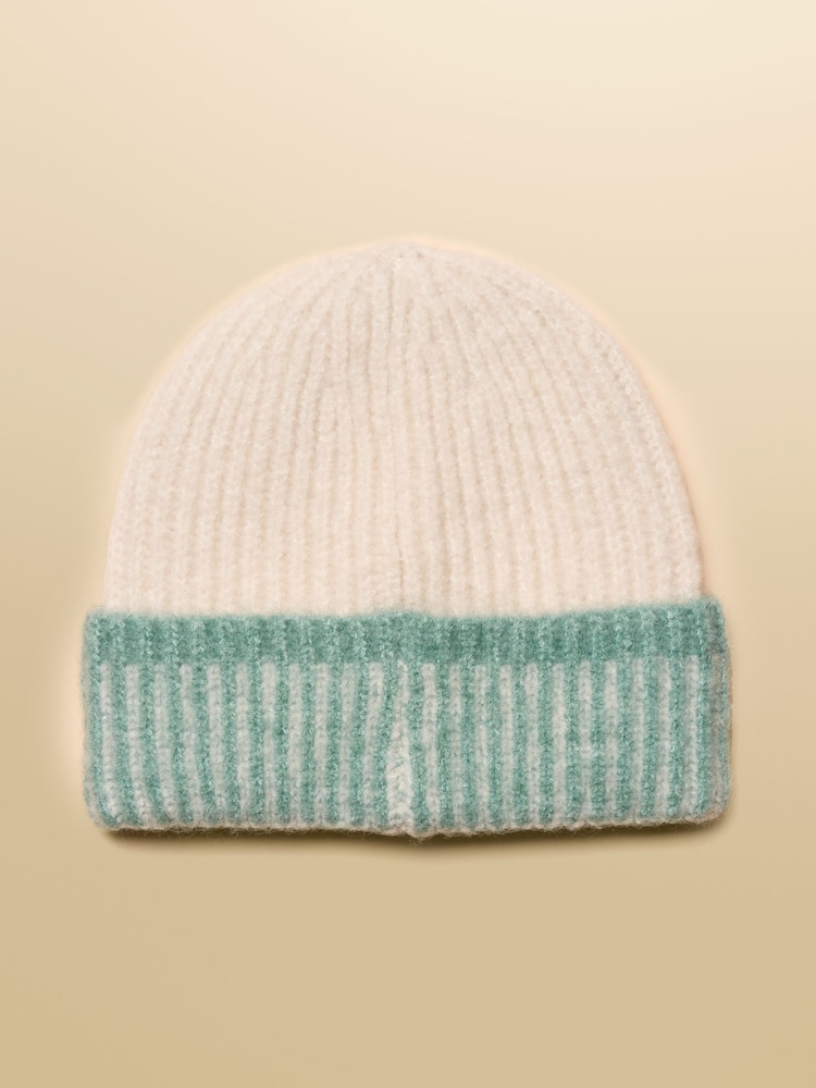 Joules Kids Wanderer Cream Beanie Hat - Image 2 of 4
