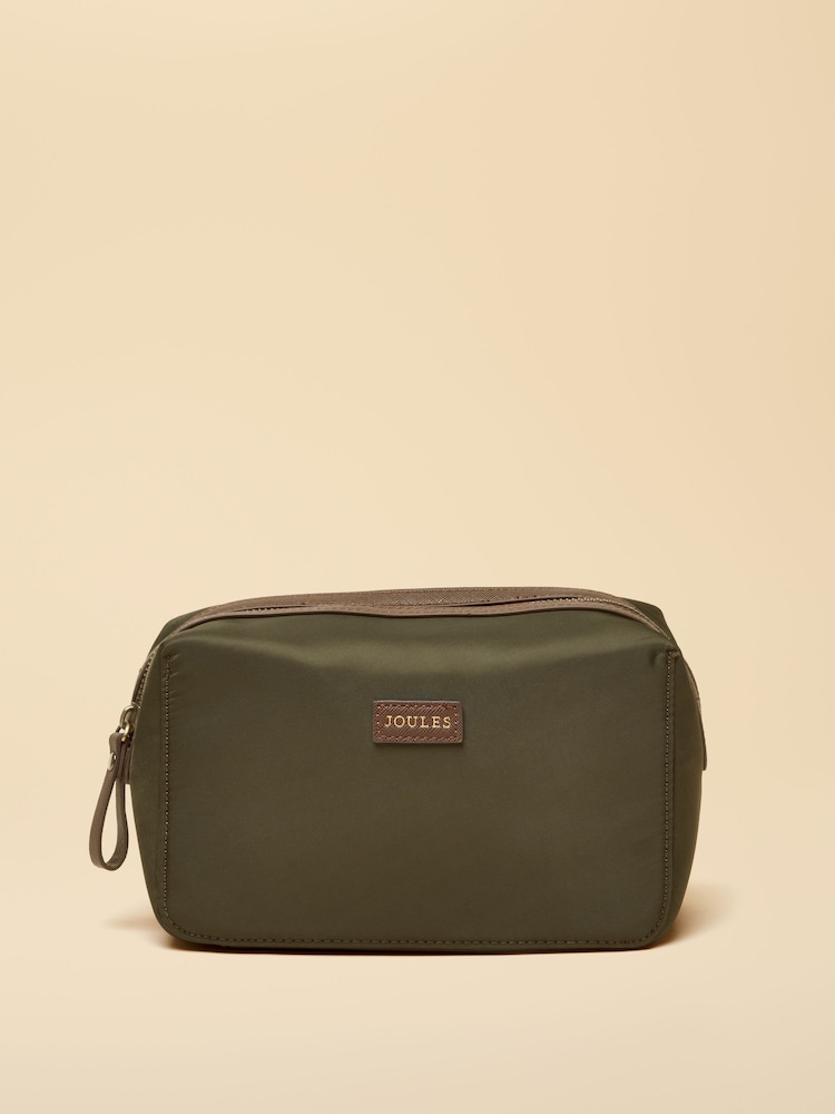 Joules Edie Khaki Green Cosmetic Bag - Image 1 of 5 Joules Edie Khaki Green Cosmetic Bag - Image 1 of 5