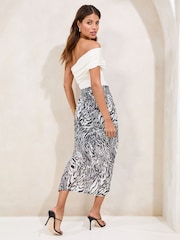 Lipsy Animal Print Mesh Maxi Skirt - Image 4 of 4