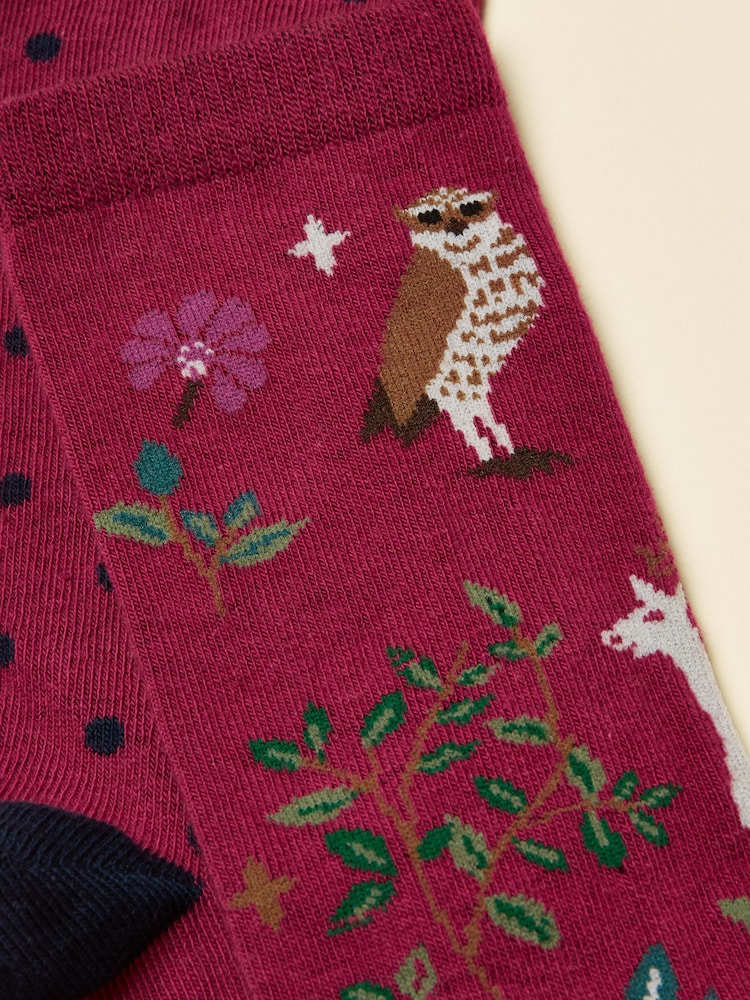 Rosa ciruela - Joules Everyday 2 Pack Socks - Imagen 2 de 3 Rosa ciruela - Joules Everyday 2 Pack Socks - Imagen 2 de 3