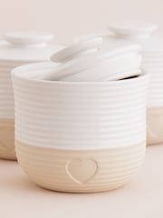 Mason Cash Set of 3 Cream Rustic Charm Storage Jars - Image 2 of 4