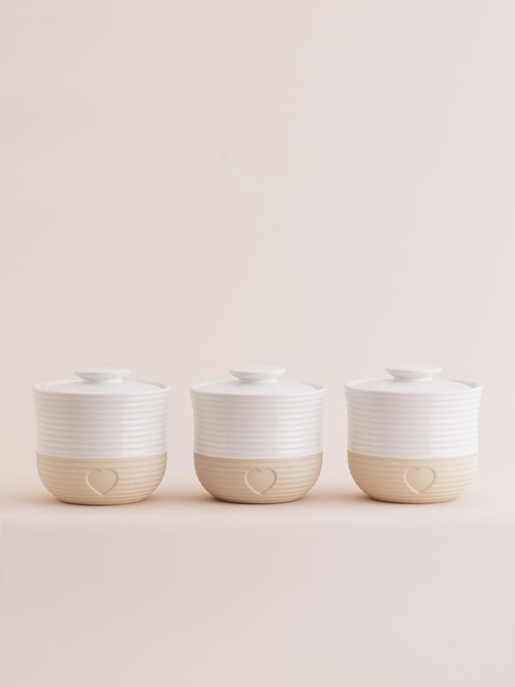 Mason Cash Set of 3 Cream Rustic Charm Storage Jars - Image 4 of 4