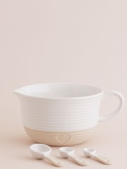 Mason Cash Cream Rustic Charm Batter Bowl and Measuring Spoon Set - Image 1 of 5