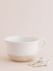 Mason Cash Cream Rustic Charm Batter Bowl and Measuring Spoon Set - Image 2 of 5