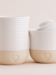 Mason Cash Cream Rustic Charm 3 Storage Jars and Utensil Set - Image 2 of 4