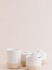 Mason Cash Cream Rustic Charm 3 Storage Jars and Utensil Set - Image 3 of 4