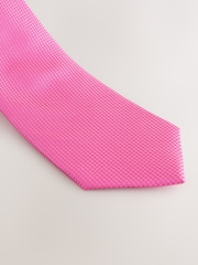 Fuchsia Textured Tie And Pocket Square Set - Image 2 of 4