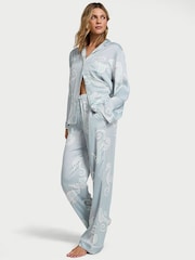 Victoria's Secret Grey Fog Seahorses Satin Long Pyjama Set - Image 1 of 2
