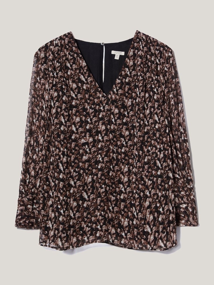 Jigsaw Abstract Leopard Top - صورة 6 من 6