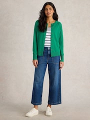 White Stuff Green 100% Organic Cotton Lulu Cardigan - Image 1 of 6
