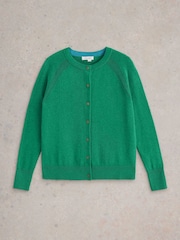 White Stuff Green 100% Organic Cotton Lulu Cardigan - Image 5 of 6