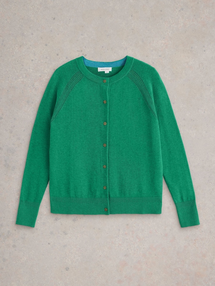 White Stuff Green 100% Organic Cotton Lulu Cardigan - Image 5 of 6