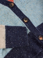 White Stuff Blue Colourblock Cardigan - Image 6 of 6