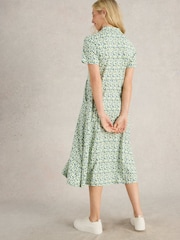 White Stuff Green Rua Jersey Shirt Dress - Image 2 of 5