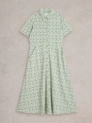 White Stuff Green Rua Jersey Shirt Dress - Image 5 of 5