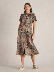 White Stuff Black Rua Jersey Shirt Dress - Image 1 of 6
