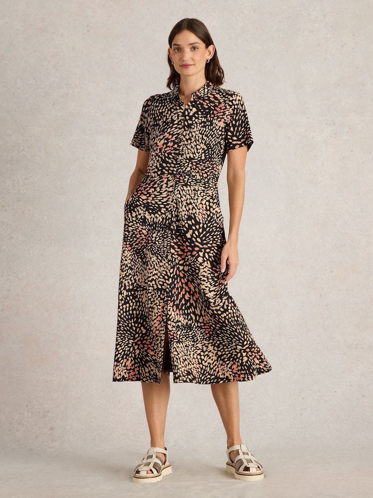 White Stuff Black Rua Jersey Shirt Dress - Image 1 of 6