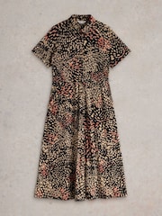 White Stuff Black Rua Jersey Shirt Dress - Image 5 of 6