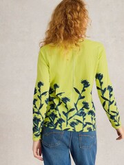 White Stuff Yellow 100% Cotton Nelly Long Sleeve T-Shirt - Image 2 of 6