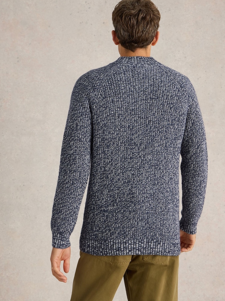 White Stuff Blue Blue Rye Twisted Zip Up Jumper - Image 2 of 6
