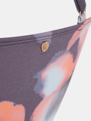 Mint Velvet Coral/Purple Floral Print One Shoulder Italian Fabric Tummy Control Swimsuit - Image 7 of 8