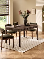 Dark Natural Hoxton Extending 6 to 8 Seater Dining Table - Image 1 of 9